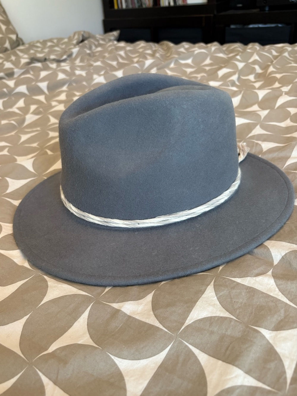 Brixton Light Gray Felt Fedora